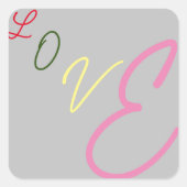 Typografische Liefde Sticker (Voorkant)