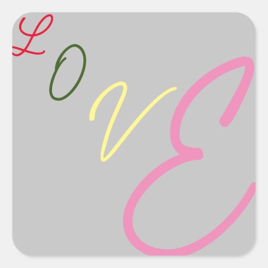 Typografische Liefde Sticker (Voorkant)