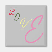 Typografische liefdesmagneet magneet (Voorkant)