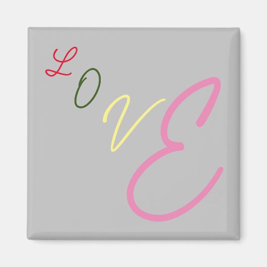 Typografische liefdesmagneet magneet (Voorkant)