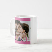 Typografische LOVE Lijst Design Lovers' mok (Voorkant links)