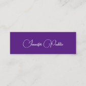 Typografische Manuscript Moderne Eenvoudige Sjablo Mini Visitekaartje (Voorkant)