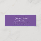 Typografische Manuscript Moderne Eenvoudige Sjablo Mini Visitekaartje (Achterkant)