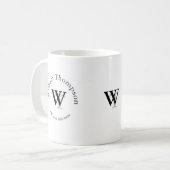 typografische monogram - gepersonaliseerde logo koffiemok (Voorkant links)