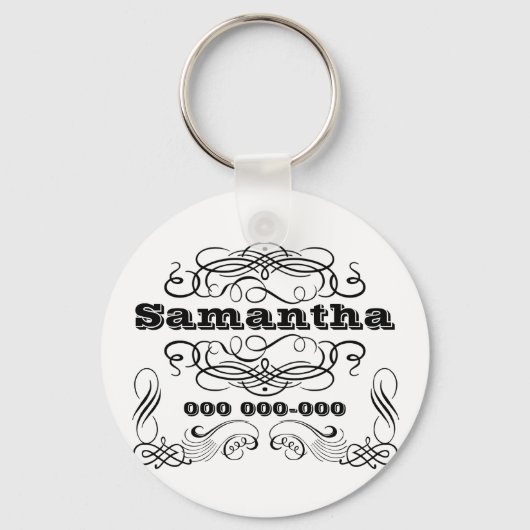  typografische naam wervelkolom sleutelhanger (Voorkant)