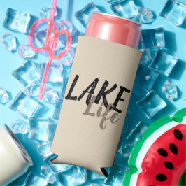 Typografische nautische LAKE LIFE | Seltzer Blikjeskoeler
