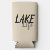 Typografische nautische LAKE LIFE | Seltzer Blikjeskoeler (Achterkant)