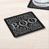 Typografische Onderzetters van Halloween Party - B (Schuin)