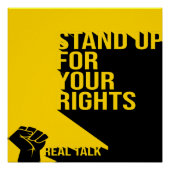 Typografische opkomen voor uw rechten Glossy Poste Perfect Poster (Voorkant)