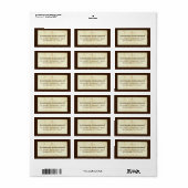 Typografische oude adresetiketten etiket (Full Sheet)