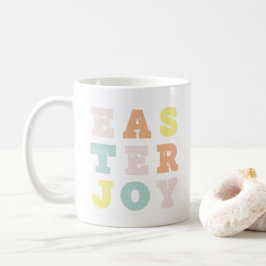 Typografische Paasvreugde Moderne Pastels Koffiemok