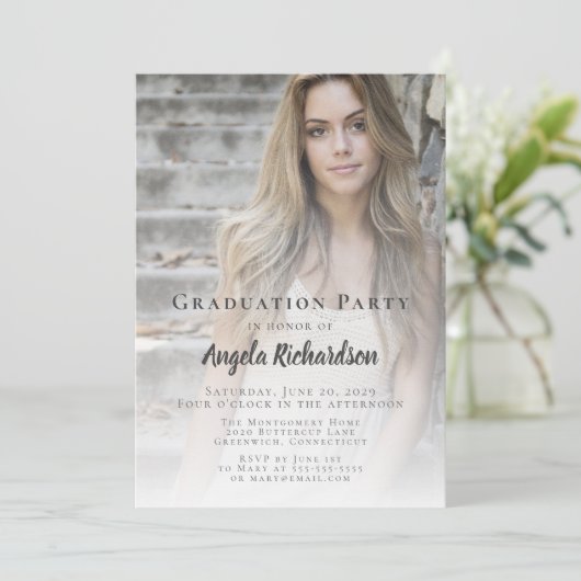 Typografische Partij voor afstuderen-fotoscript Kaart (Staand voorkant)