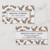 Typografische Patroon voor gouden en witte-liefdes Visitekaartje (Voorkant / Achterkant)