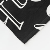 Typografische Patroon White Names Black Fleece Deken (Hoek)