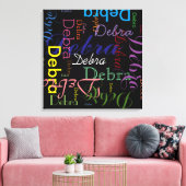 Typografische patroonnaam canvas afdruk (Insitu (Woonkamer))