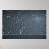 Typografische Regen Poster (Voorkant)
