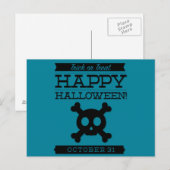 Typografische retro Halloween Briefkaart (Voorkant / Achterkant)