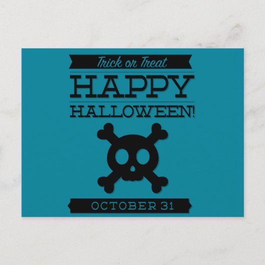 Typografische retro Halloween Briefkaart (Voorkant)