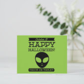 Typografische retro Halloween Briefkaart (Staand voorkant)
