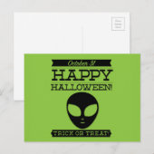 Typografische retro Halloween Briefkaart (Voorkant / Achterkant)