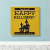 Typografische retro Halloween Canvas Afdruk (Insitu (Houten vloer))
