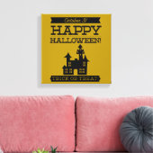 Typografische retro Halloween Canvas Afdruk (Insitu (Woonkamer))