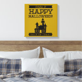 Typografische retro Halloween Canvas Afdruk (Insitu (Slaapkamer))