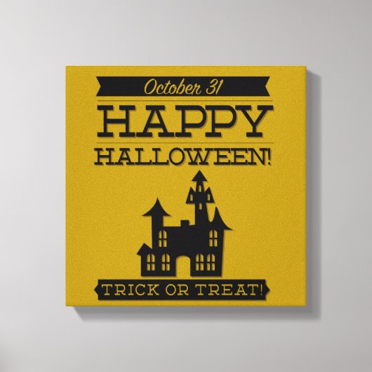 Typografische retro Halloween Canvas Afdruk (Voorkant)