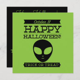 Typografische retro Halloween Kaart