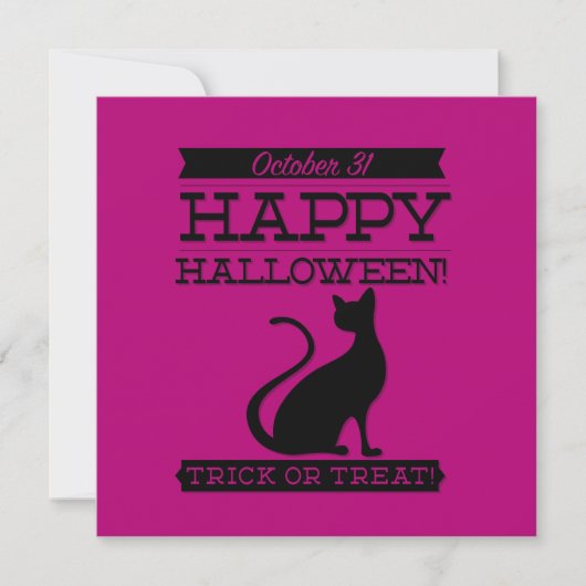 Typografische retro Halloween Kaart (Voorkant)