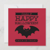 Typografische retro Halloween Kaart (Voorkant)