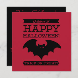 Typografische retro Halloween Kaart