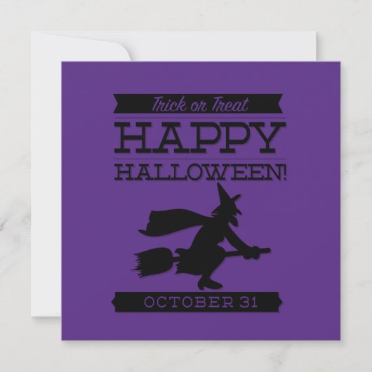 Typografische retro Halloween Kaart (Voorkant)