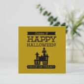 Typografische retro Halloween Kaart (Staand voorkant)