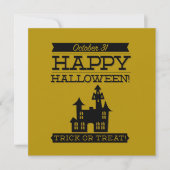 Typografische retro Halloween Kaart (Voorkant)