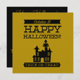 Typografische retro Halloween Kaart