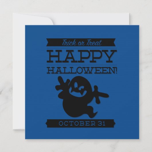 Typografische retro Halloween Kaart (Voorkant)