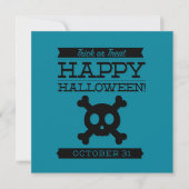 Typografische retro Halloween Kaart (Voorkant)