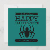 Typografische retro Halloween Kaart (Voorkant)