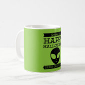 Typografische retro Halloween Koffiemok (Voorkant links)