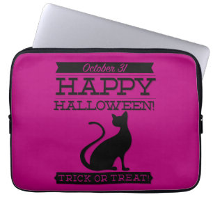 Typografische retro Halloween Laptop Sleeve