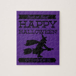 Typografische retro Halloween Legpuzzel