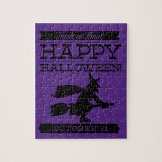 Typografische retro Halloween Legpuzzel (Verticaal)