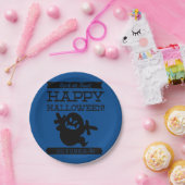 Typografische retro Halloween Papieren Bordje (Feest)