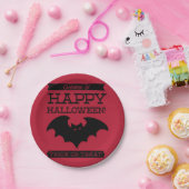 Typografische retro Halloween Papieren Bordje (Feest)