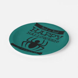 Typografische retro Halloween Papieren Bordje