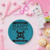 Typografische retro Halloween Papieren Bordje (Feest)