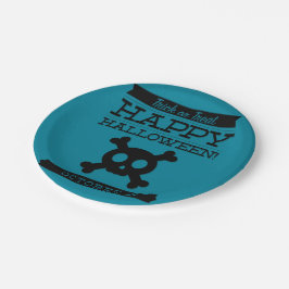 Typografische retro Halloween Papieren Bordje