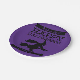 Typografische retro Halloween Papieren Bordje