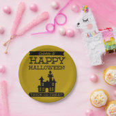 Typografische retro Halloween Papieren Bordje (Feest)